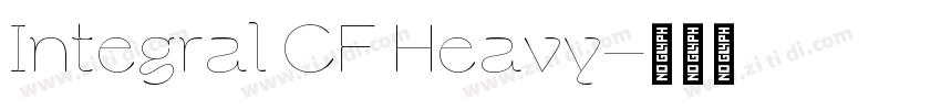 Integral CF Heavy字体转换
